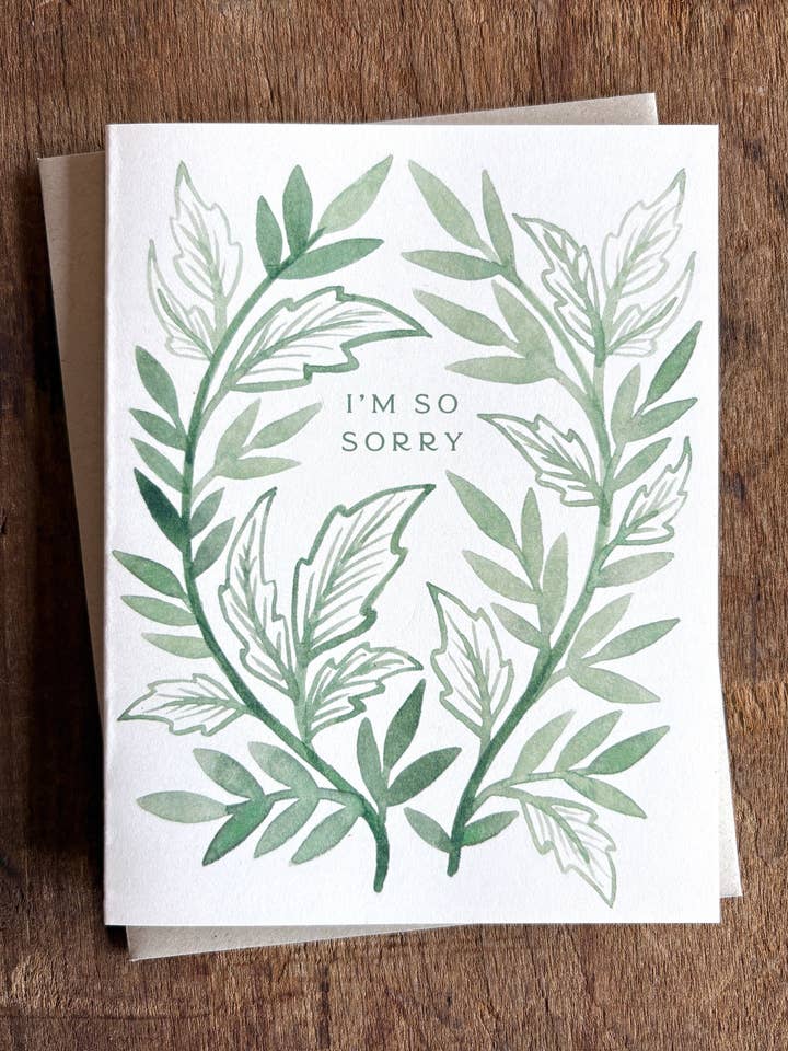 "Peço Desculpa," Cartão de Cumprimentos por atacado de Katharine Watson