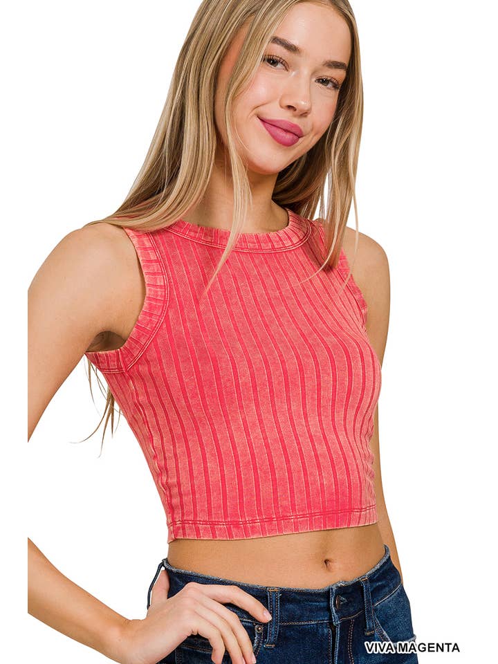 Vanilla Monkey - Wholesale Tank Top - Women's - Ribbed Sleeveless Cropped Tank Top