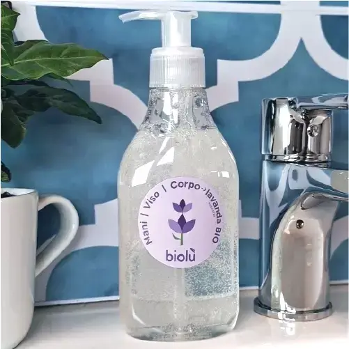 NIVEL SRL SOCIETÀ BENEFIT - Wholesale Body Wash/Shower Gel - Biolù Cosmetics - Hands Face Body Organic Soluble Lavender 25g3