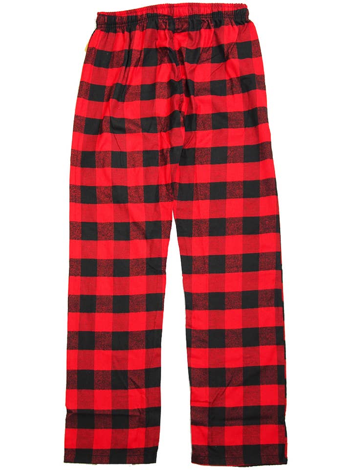 Eastern Off Price - Wholesale Sleepwear Bottom - Women's - Norty Womens Flannel Pajama Pant 41558 Red Black1
