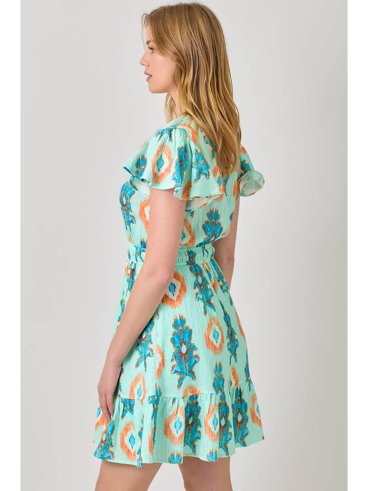 Mystree – Engroshandel Kjole - Dame – 61021 Trykt Dobbel Gauze Kjole11