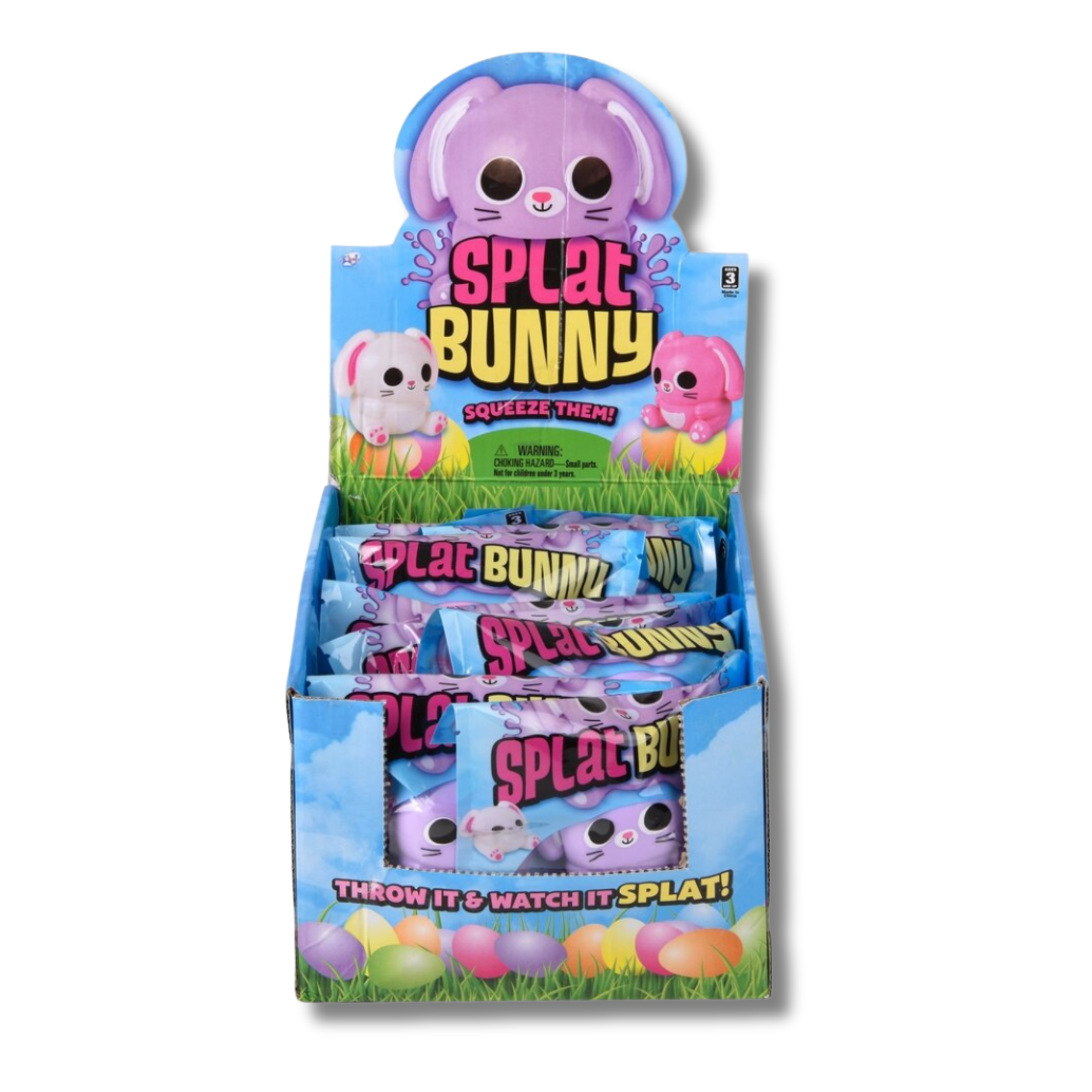 JSBlueRidge Toys - Wholesale Fidget Toy - Kids - Happy Bunny Fidget Sticky Splat Kids Toy- Assorted5