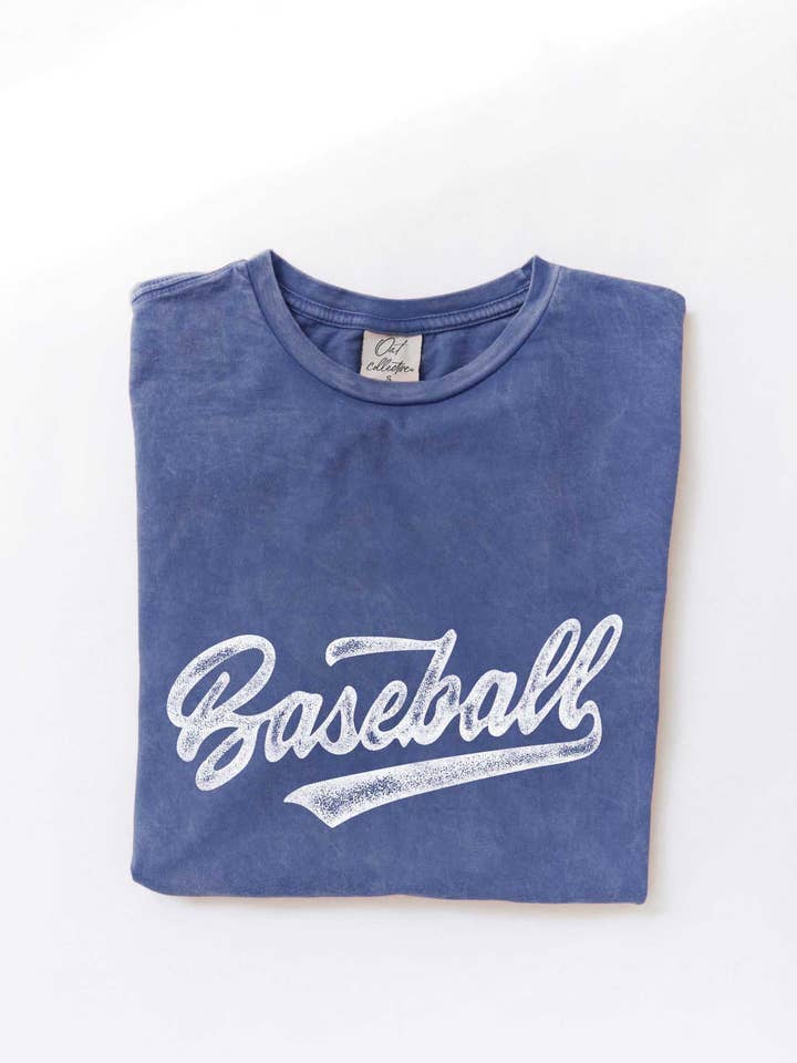 BASEBALL Mineral Washed Graphic Top for wholesale by OAT COLLECTIVE