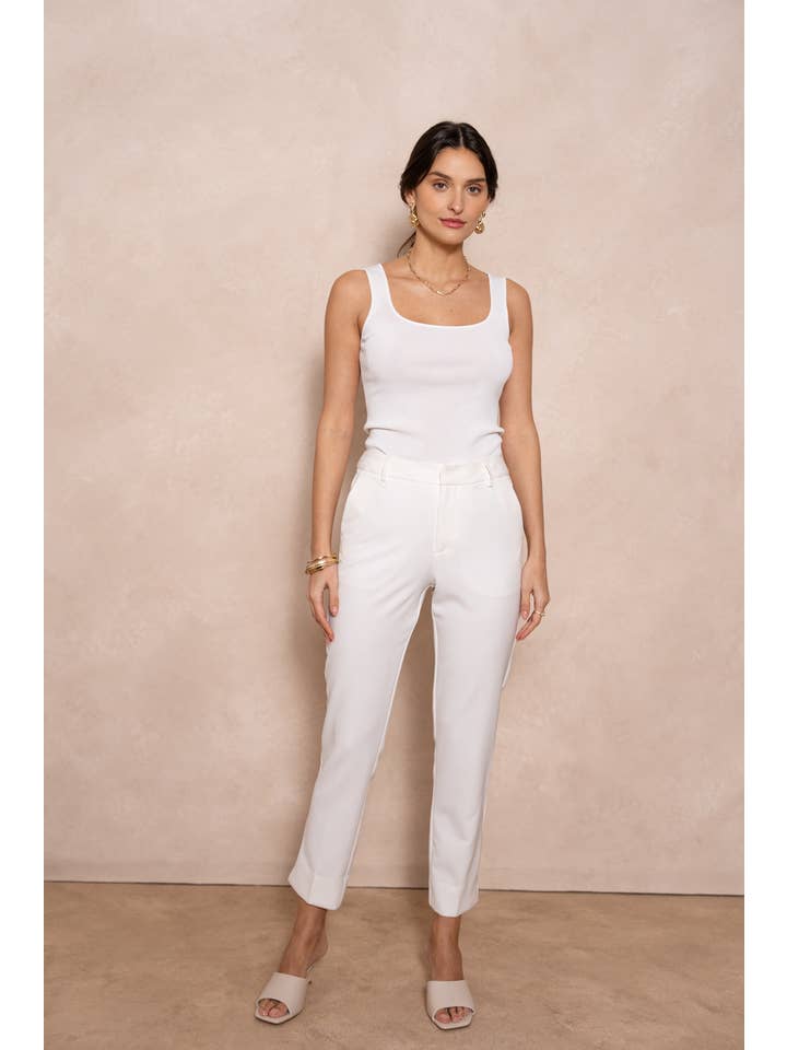 Attentif Paris - Wholesale Broek - Dames - Attentif Paris tijdloze high-waisted sigarettenbroek22