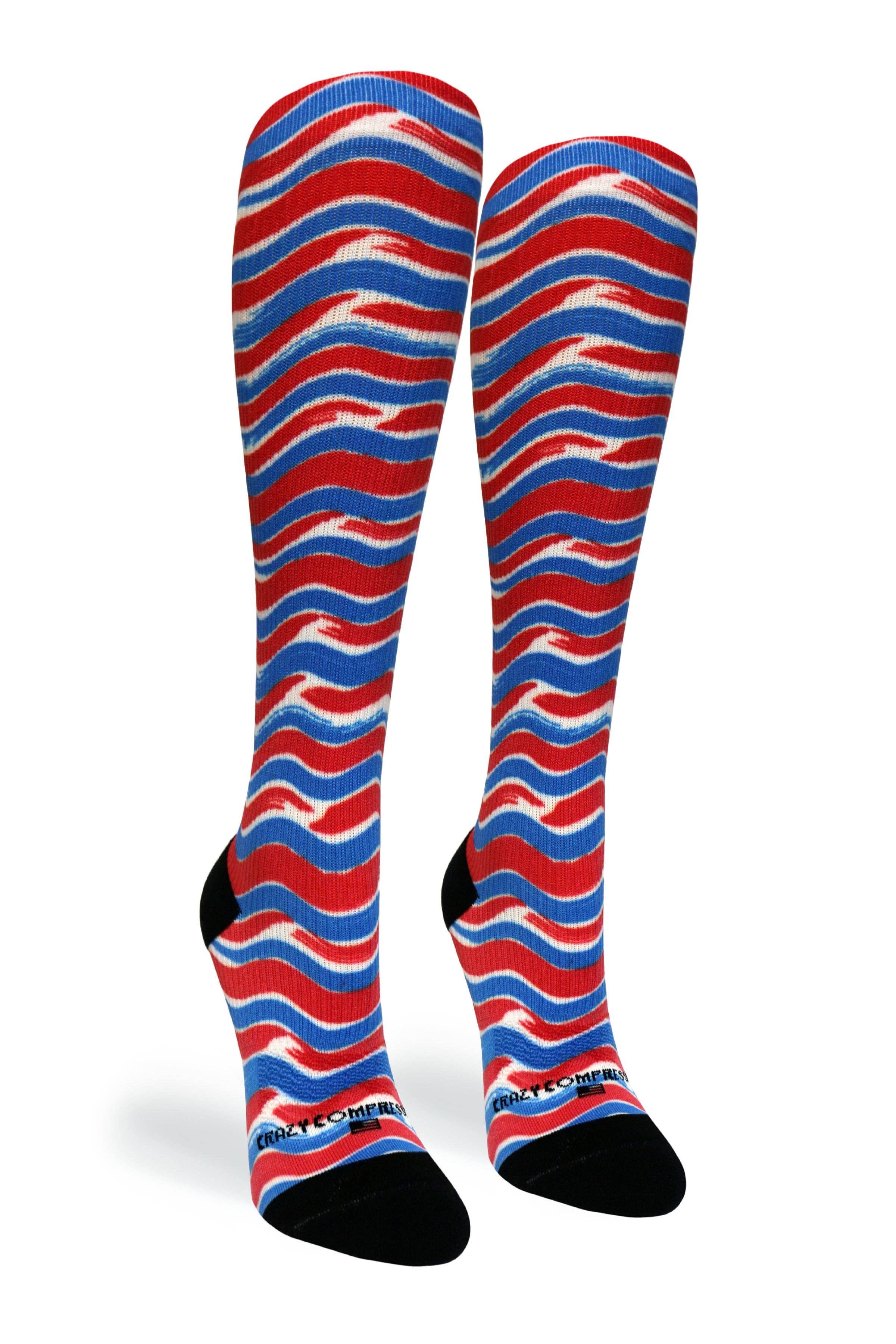 Crazy Compression - Wholesale Socks - Unisex - 360 Waving USA OTC Compression Socks (Standard & Extra Wide)7