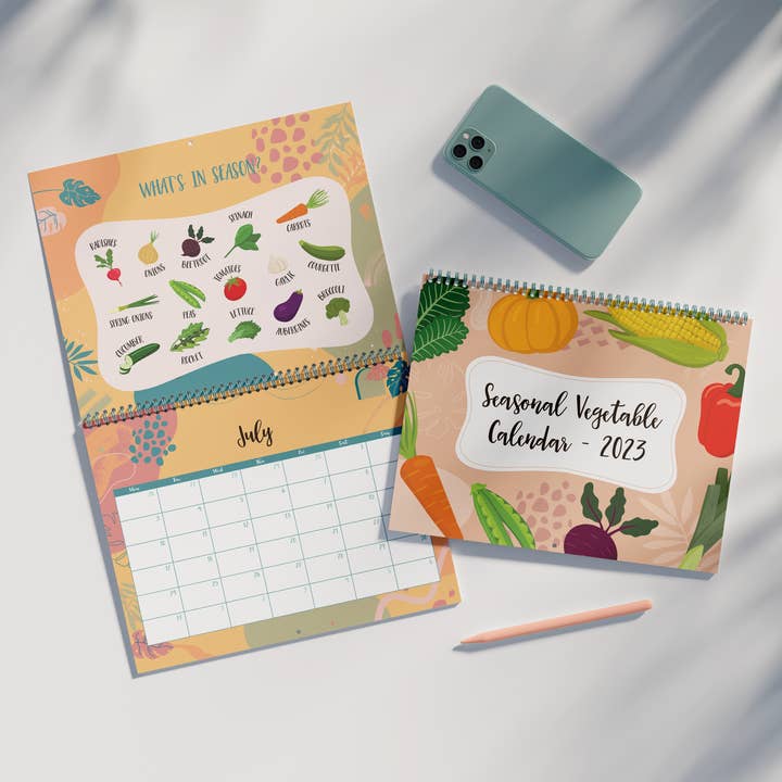 2024 Calendar - Seasonal Vegetables for wholesale by Paper Adventure Co