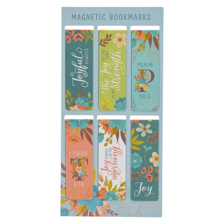 Christian Art Gifts - Wholesale Bookmark - Magnetic Bookmark set Cool Florals