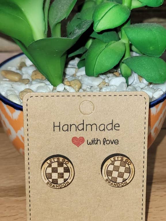 Lass uns gehen Brandon Karierter Ohrstecker für den Großhandel von 432 Customs