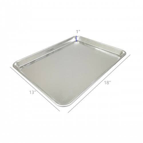 FIXTUREDISPLAYS - Vente Feuille/plaque de cuisson - FixtureDisplays® LOT DE 5 PLAQUES 13X18" Plaque de cuisson demi-format en aluminium de qualité commerciale 18-Gauge, 13 pouces de longueur x 18 pouces de largeur x 1 pouce de hauteur (Demi-format) 10164-13*18-5PK1