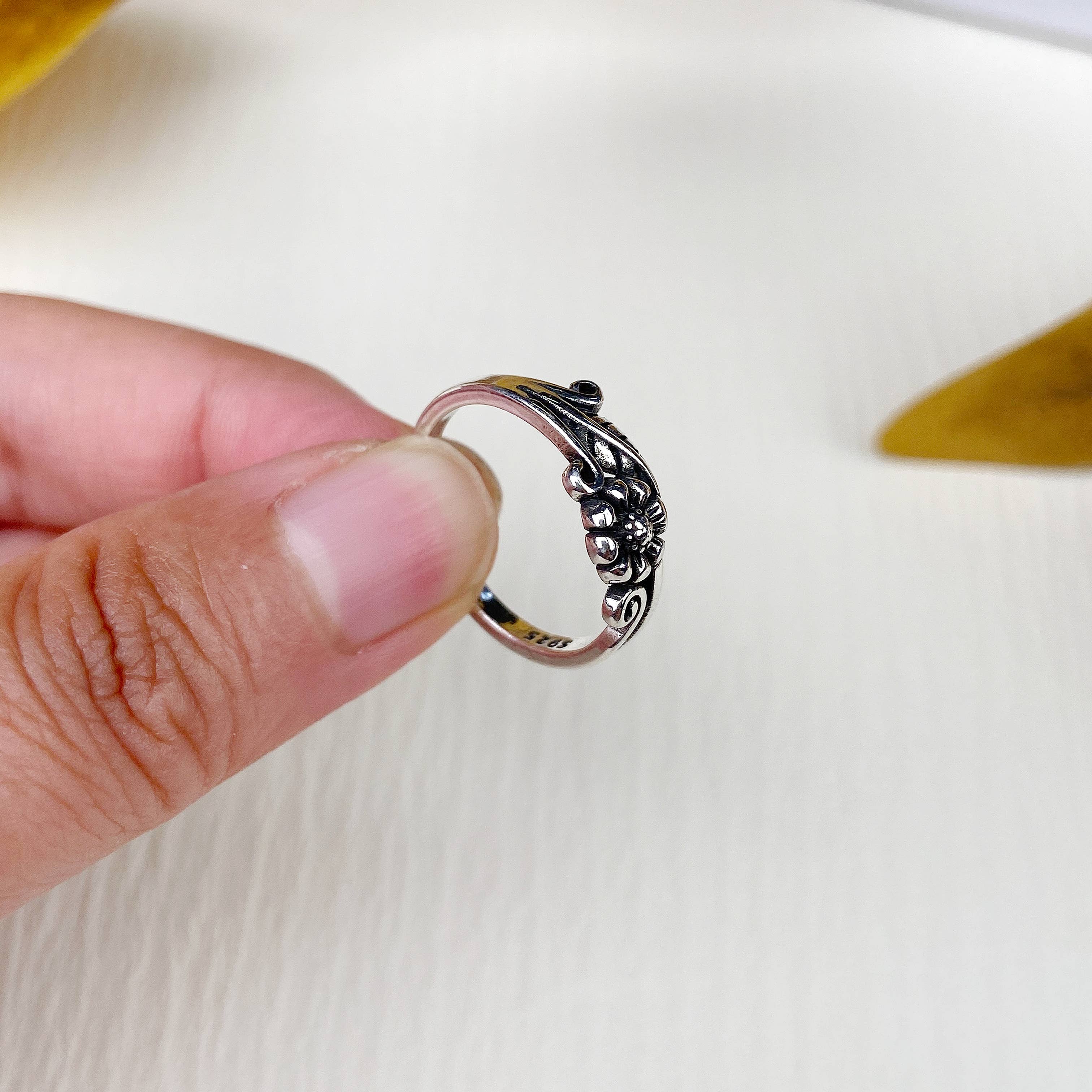 mildstyles - Vente Anneau/bague à empiler - Bague en forme de tournesol vintage5