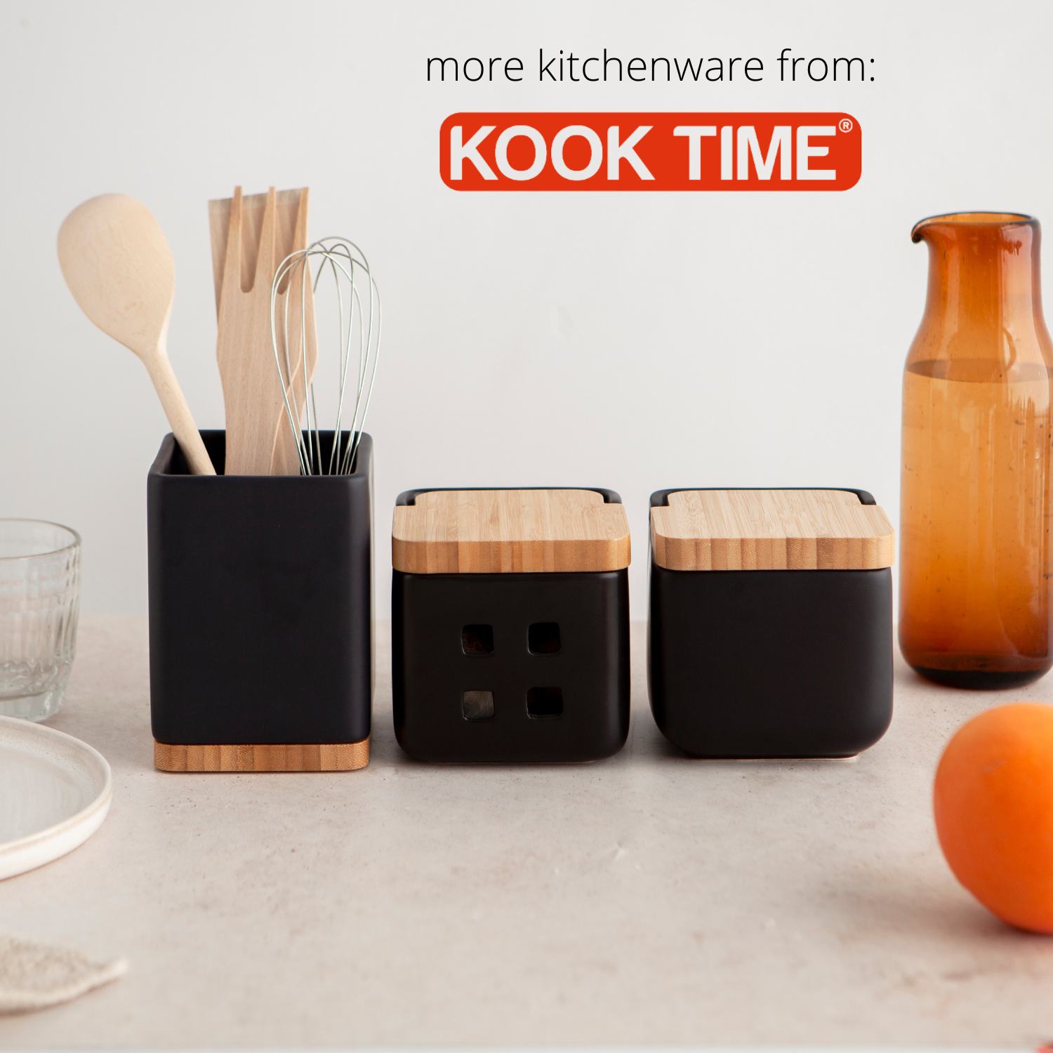 Kook Shop - Vendita all'ingrosso Contenitori/Organizer da cucina - KOOK TIME saliera da cucina con coperchio basculante in bambù7