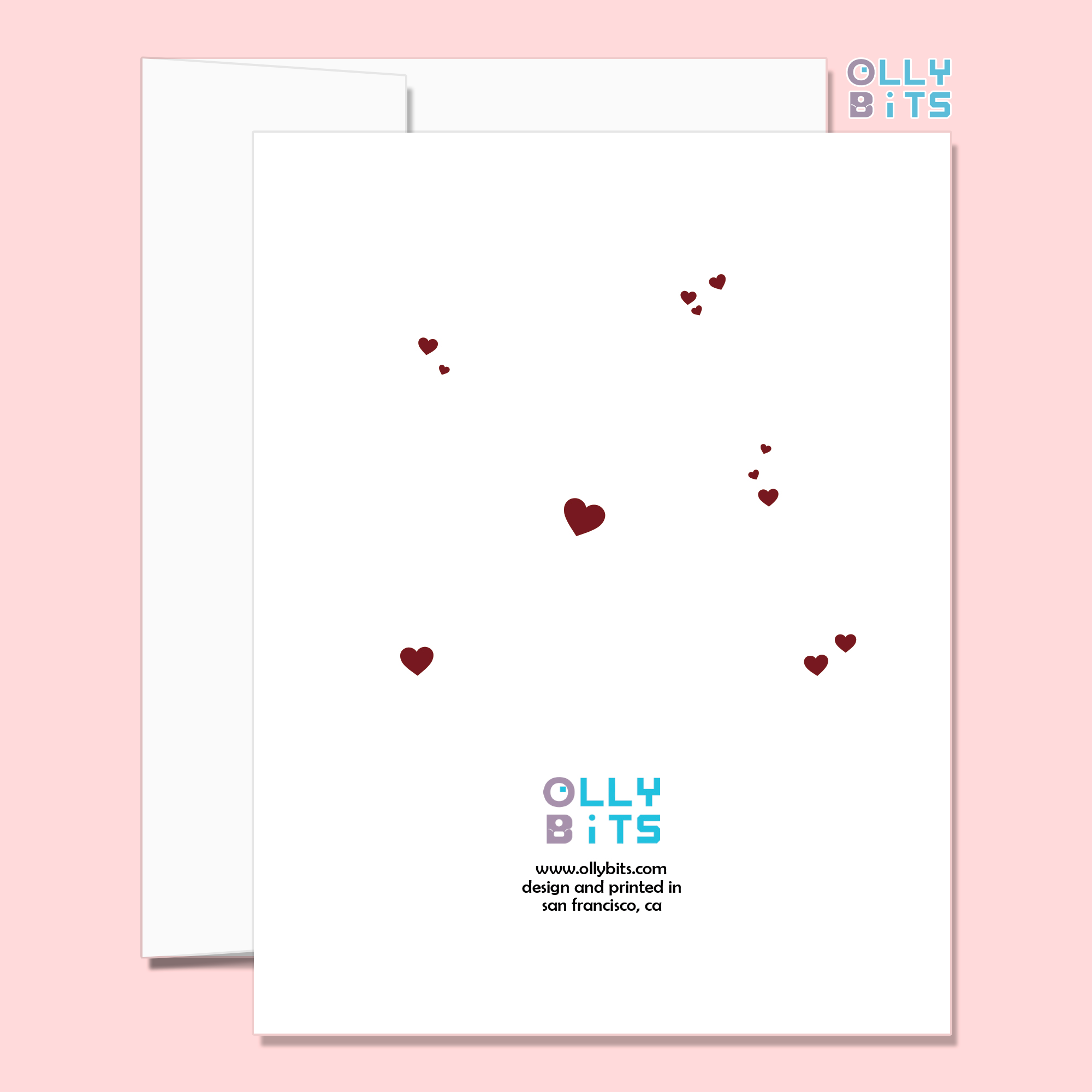 Ollybits Pixel Art - Wholesale Love Card - Soy-Mates Greeting Card1