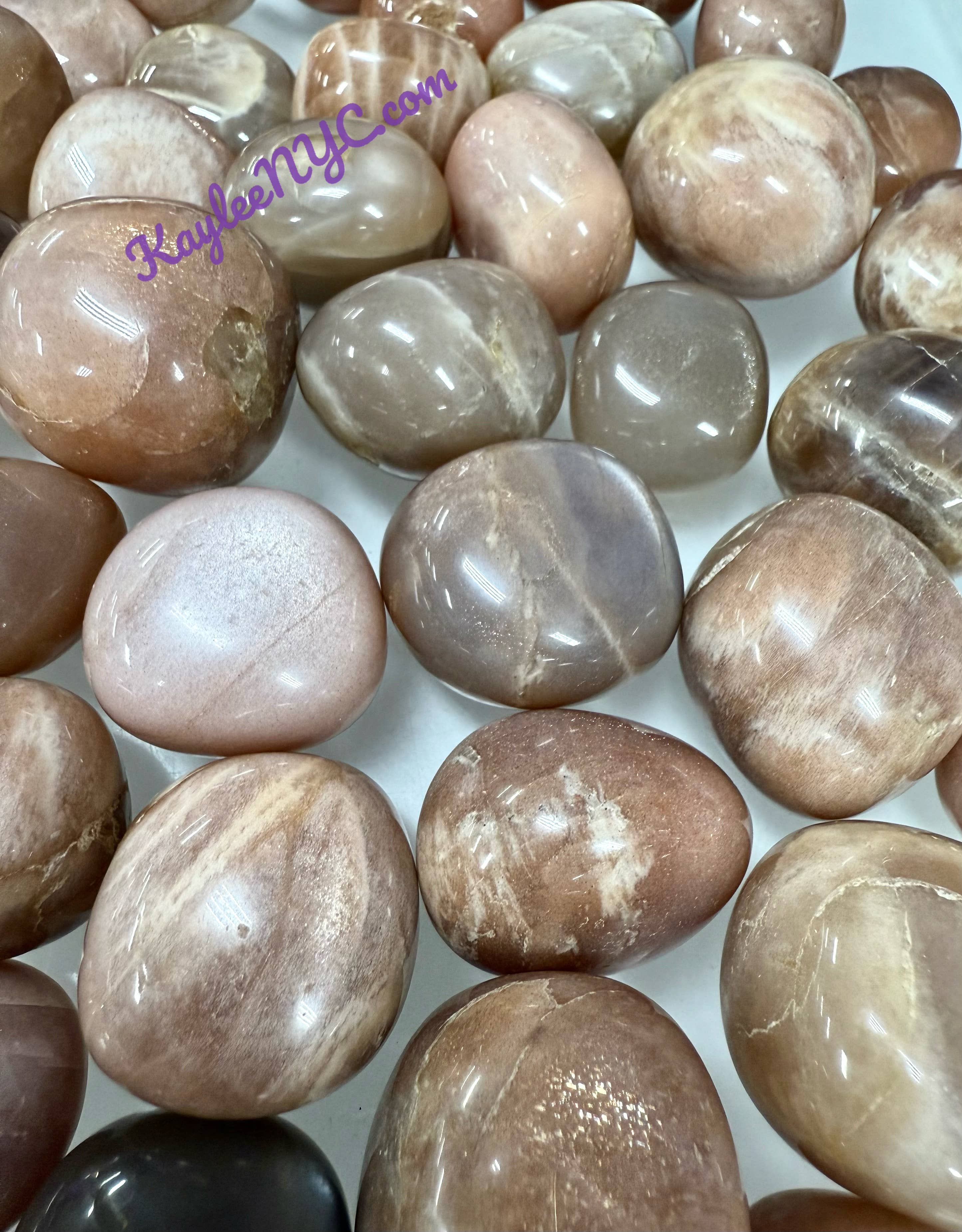 KayleeNYC - Wholesale Spiritual Stone/Crystal - 2 lbs Natural Moonstone Sunstone Tumble Healing Energy5