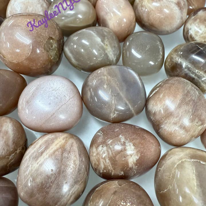 KayleeNYC - Wholesale Spiritual Stone/Crystal - 2 lbs Natural Moonstone Sunstone Tumble Healing Energy5