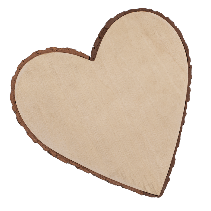 Out of the blue KG - Wholesale Decorative Tabletop Object - Decorative wooden slice, heart,1