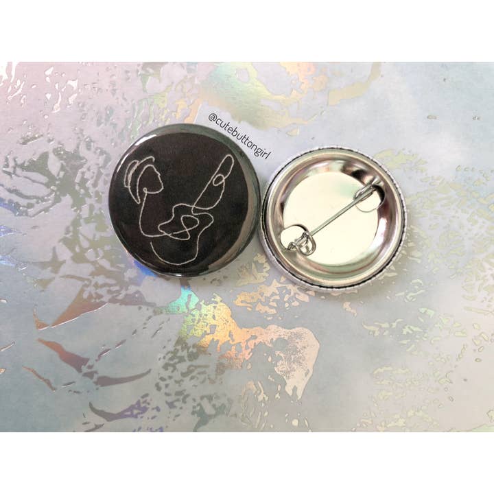 La musique guérit de 1,25 pouces et 2,25 pouces pour la vente par Cute as a Button Girl