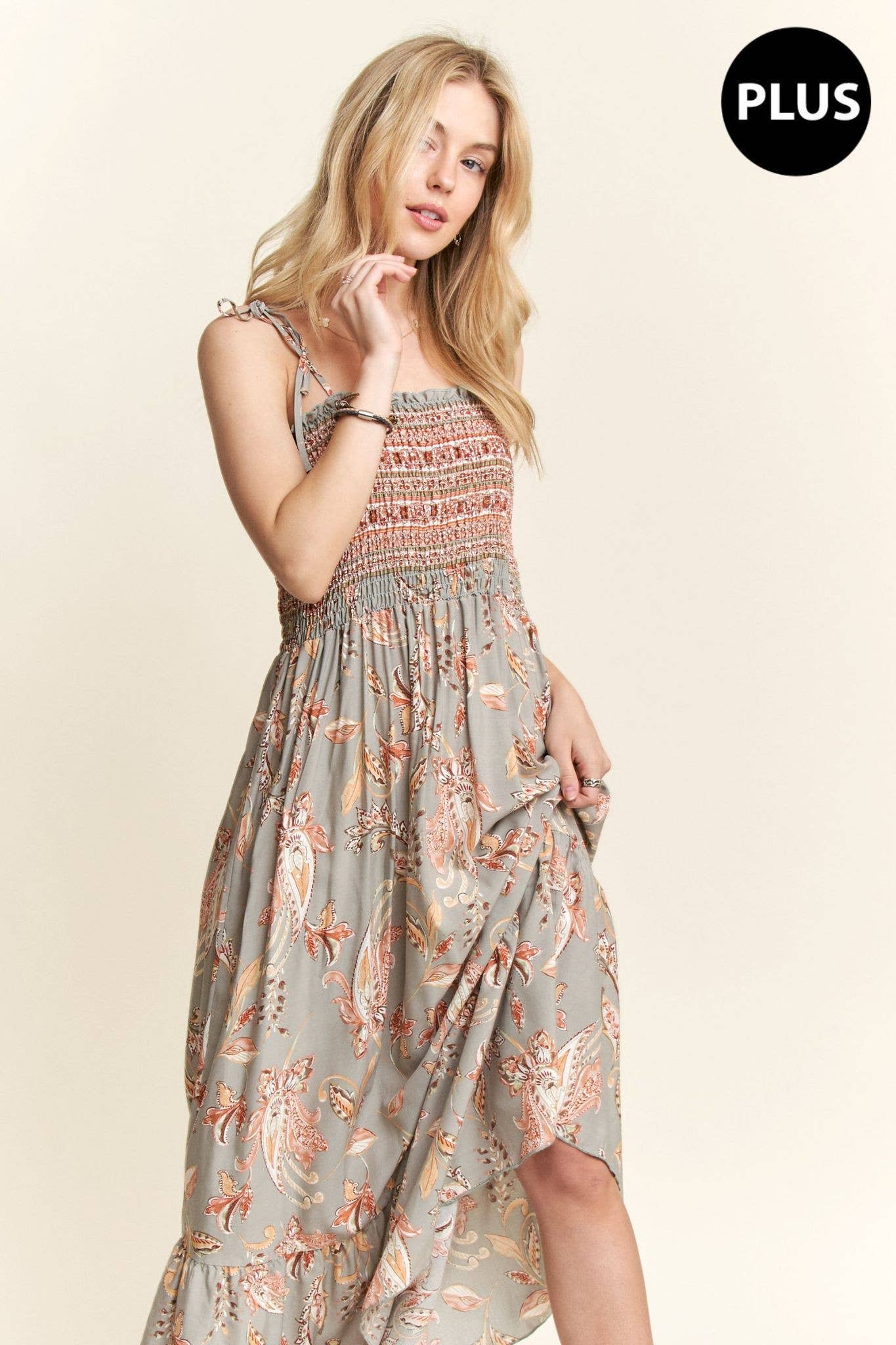 ADORA LA - Wholesale Dress - Women's - D7501MMX - TIE SHOULDER MAXI DRESS7