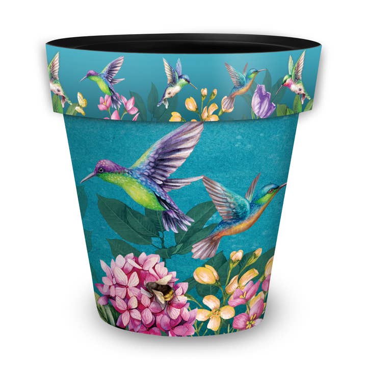 Springtime Hummingbirds Small Planter for wholesale by Briarwood Lane