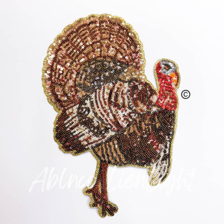 ABLNco - Wholesale Patch - Big Turkey Hunting Sequins Patch0