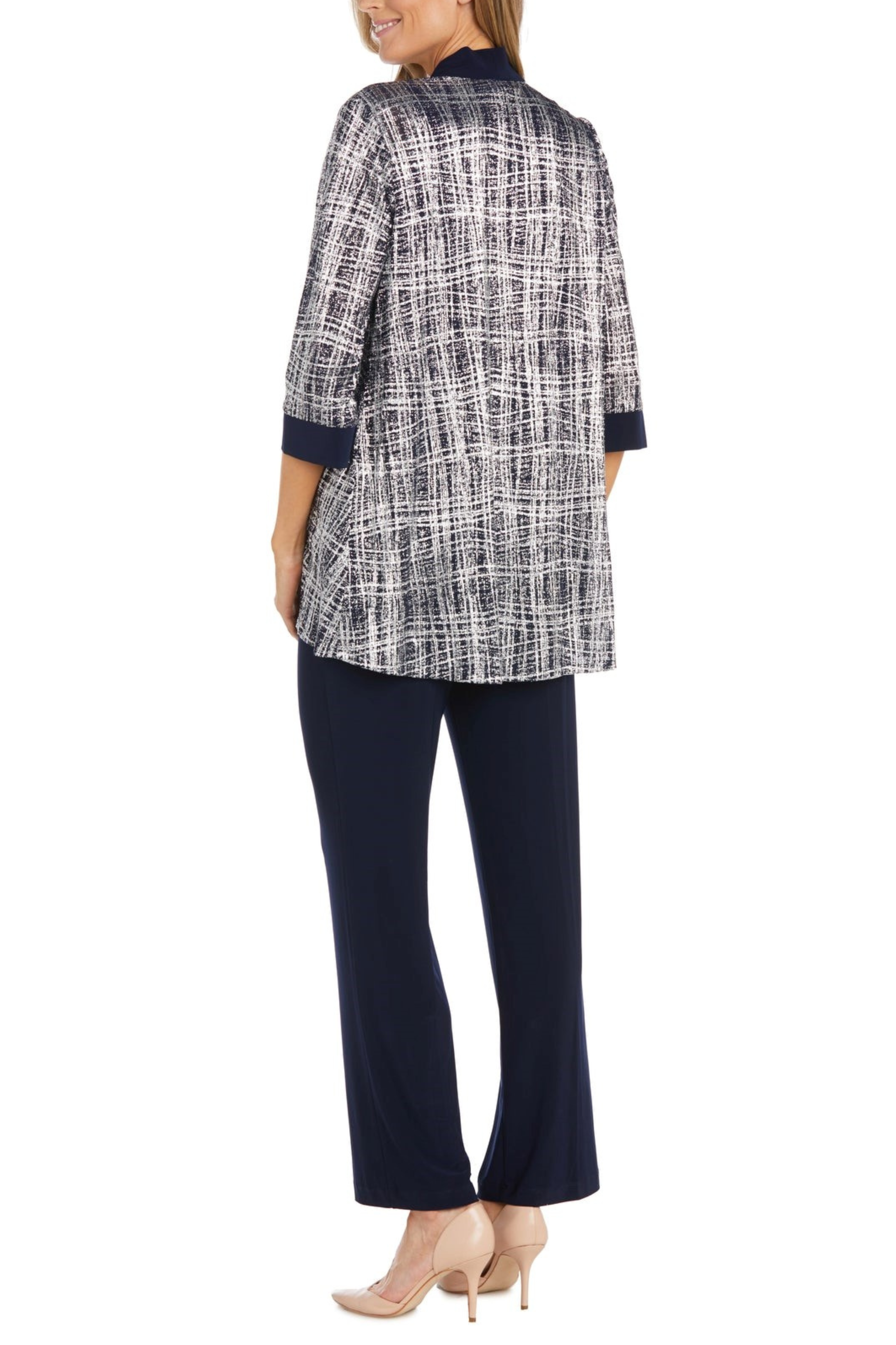 NAVY RM Richards 3-Piece Glitzy Evening Pants Suit Set for wholesale on Faire2