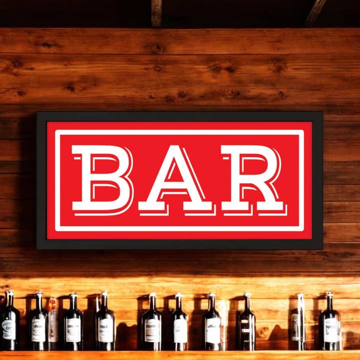 Impresión enmarcada de arte mural Bar clásico para venta al por mayor de Echo Three