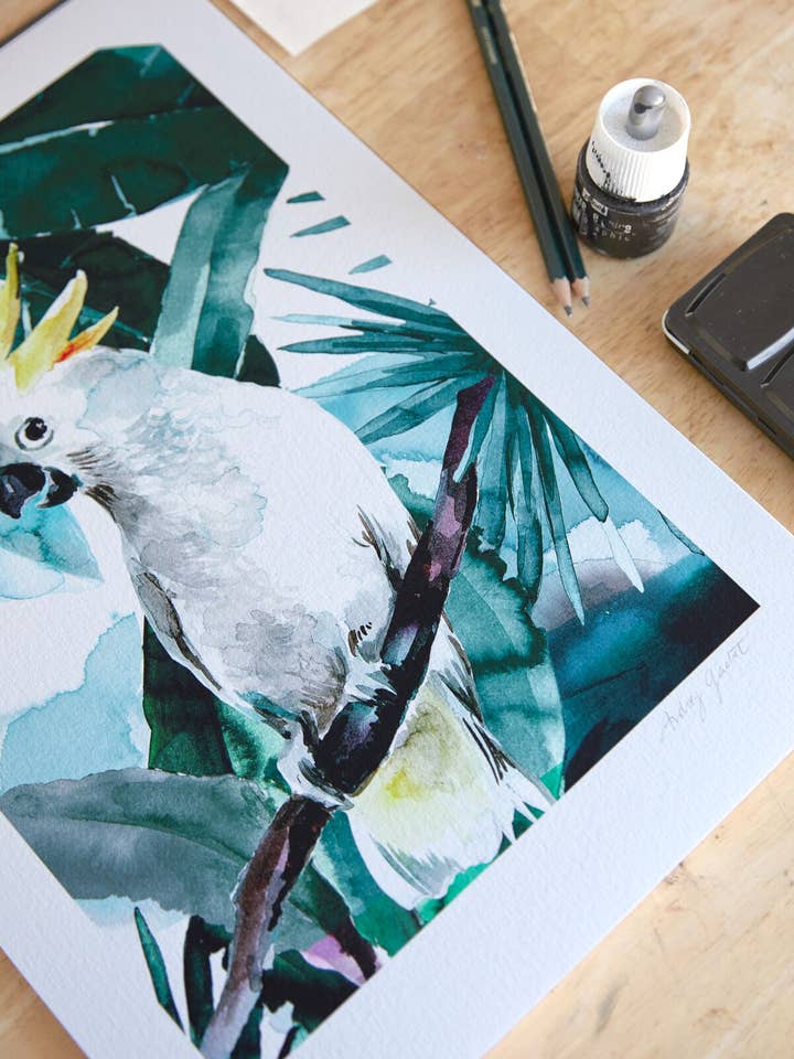 A4 Kakadue Print for engroshandel hos AUDREY GACHET