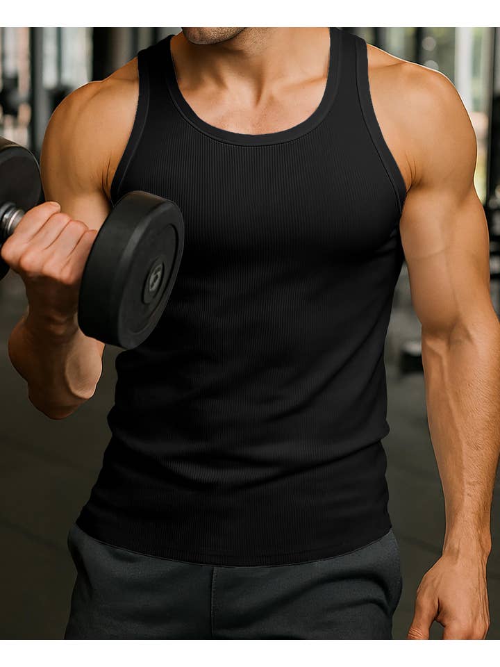 I-Wear Brands - Wholesale Tank Top - Men's - 6 Pack Mens 100% Cotton Ribbed Tank Top A-Shirt Undershirt3