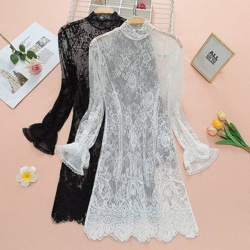 safistyle - Wholesale Blouse - Women's - Lace Long-Sleeve Top [NON-RETURNABLE]6