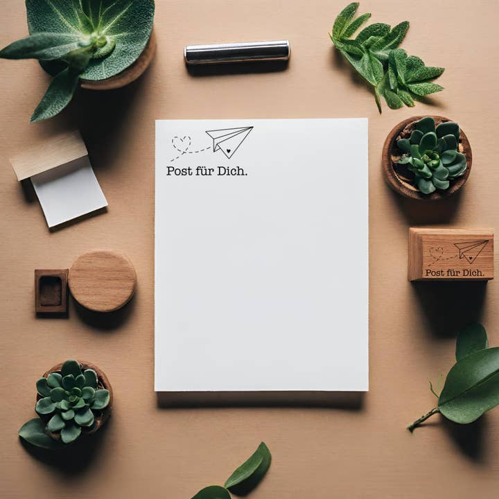 Gummistempel „Post für Dich“ for engroshandel hos Handmadeshelter