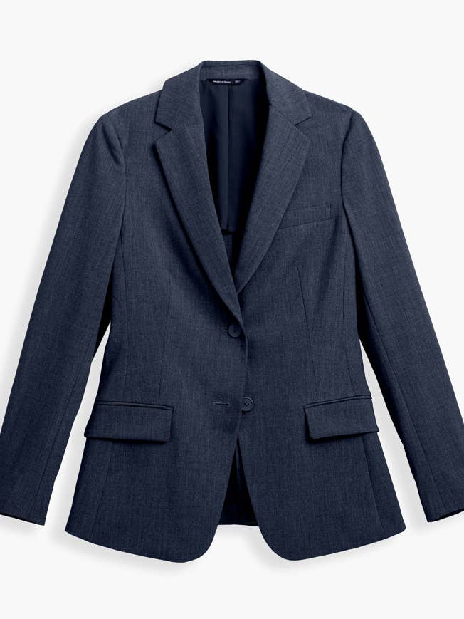 Blazer Entallado de Mujer Velocity - Azul Marino Oscuro Jaspeado (MPS) para venta al por mayor de Ministry Of Supply