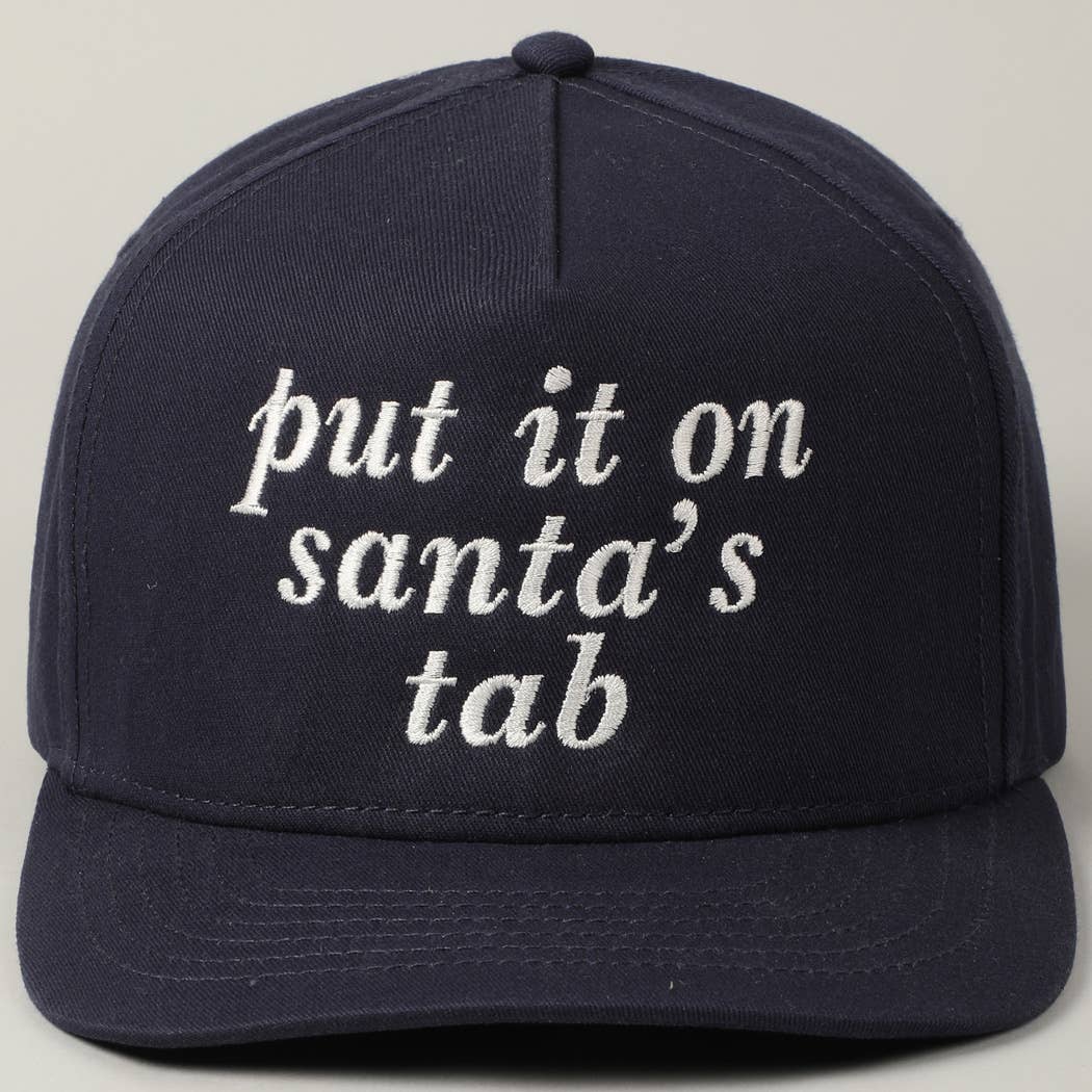 Fashion City - Wholesale Baseball Cap - Unisex - put it on santa's tab Text Embroidery Trucker Hat21