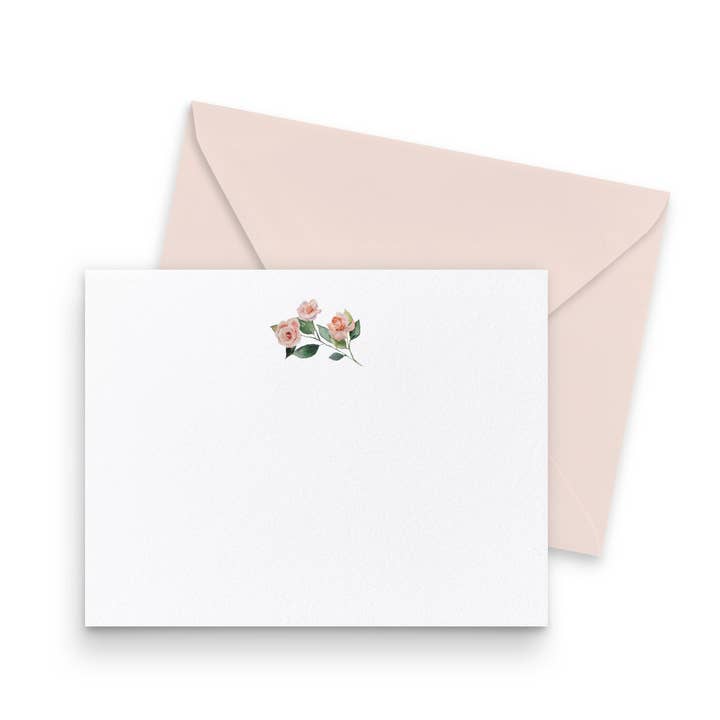 Rose Flat Notecards | Set of 8 for wholesale by Ellen Davis Creative