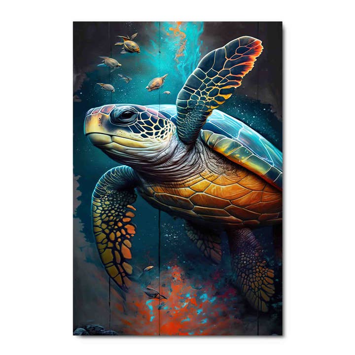 Sea Turtle Close-Up, Acrylic Wall Art for wholesale by ART BLVD