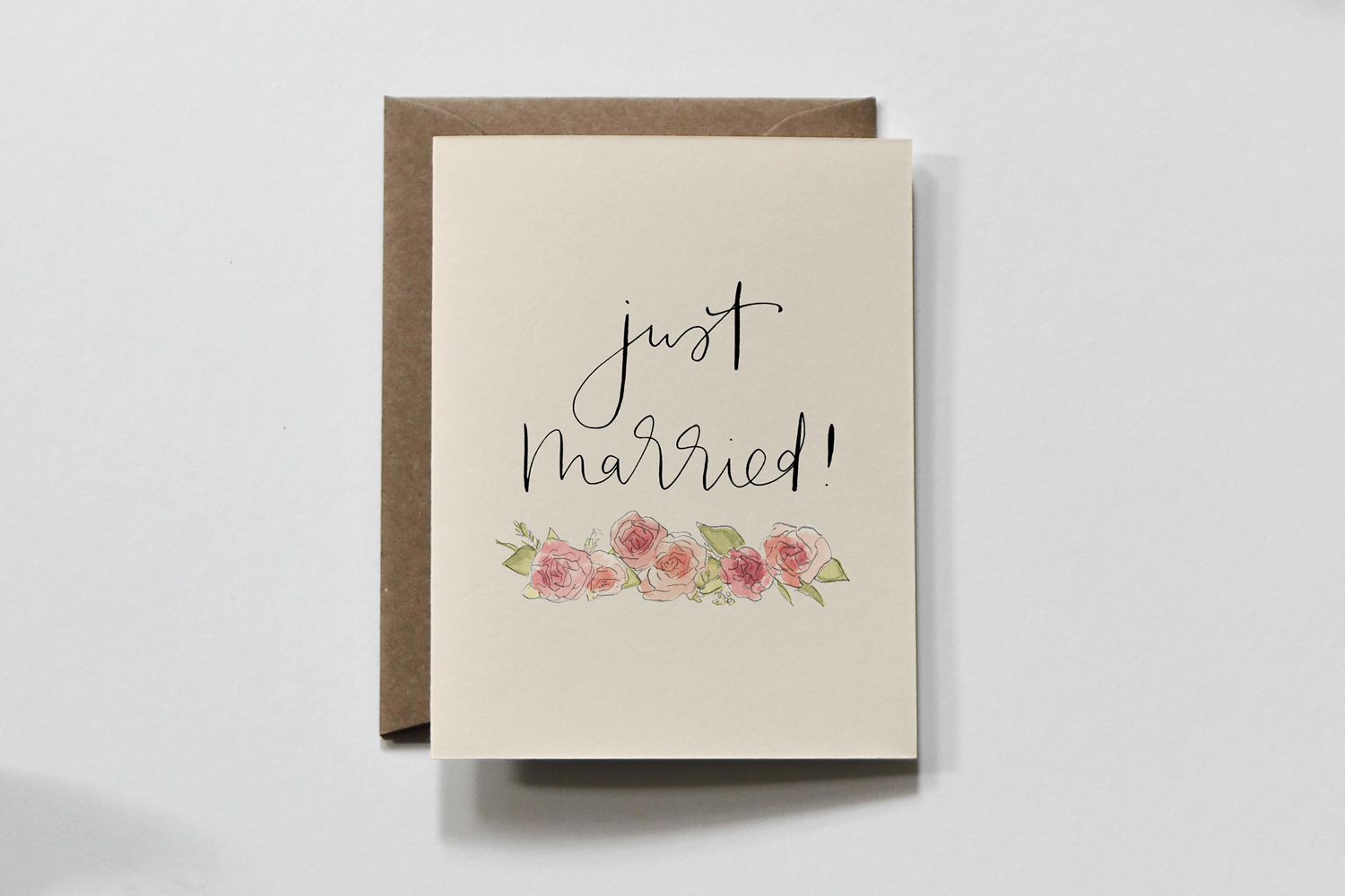 everglow handmade - Wholesale Wedding Card - Just Married | Congratulations Wedding Greeting Card1