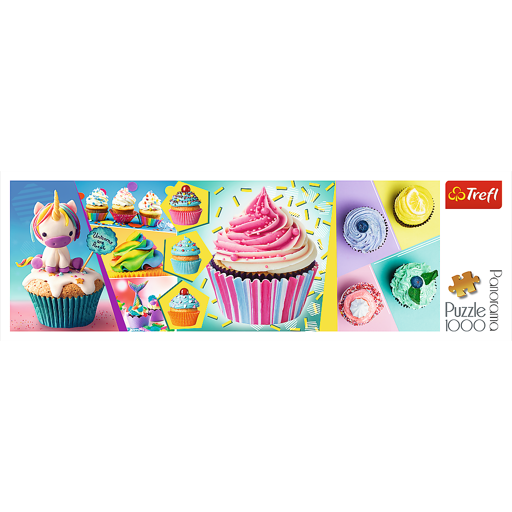 TREFL by Bridge Toys – wholesale Puzzle – Child – 1000 Piece Panorama Trefl Jigsaw Puzzles, Colourful Cupcakes2