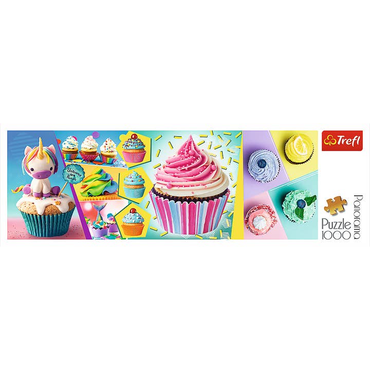 TREFL by Bridge Toys – wholesale Puzzle – Child – 1000 Piece Panorama Trefl Jigsaw Puzzles, Colourful Cupcakes2