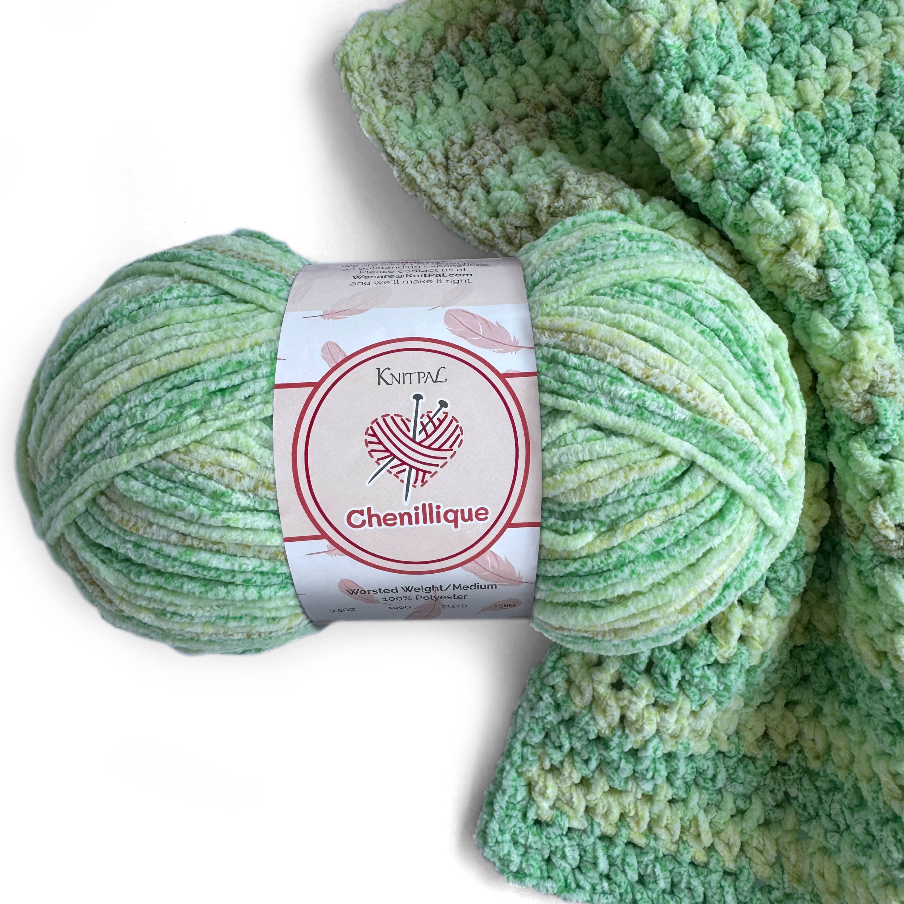 KnitPal - Wholesale Yarn - Chenillique Velvet Chenille Crochet Yarn - Worsted Weight 442