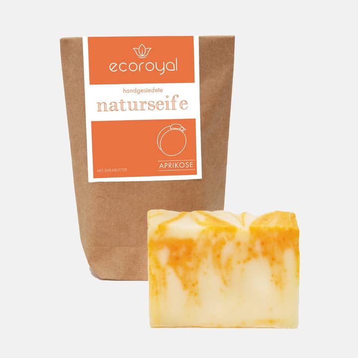 Aprikos med sheasmör - handgjord naturtvål för wholesale av ecoroyal