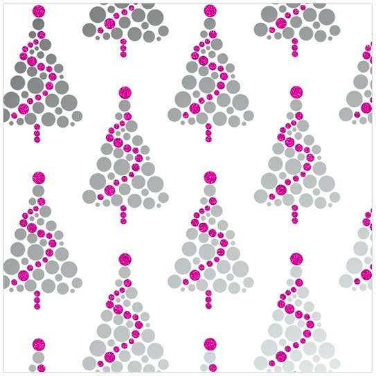 The Unique Paper Company US - Wholesale Wrapping Paper Roll - Pink Christmas Glitter Roll Wrap (box of 42 rolls)