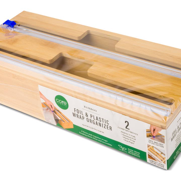 Core Home - Wholesale Kitchen Storage/Organizer - Bamboo Foil and Plastic Wrap Organizer
