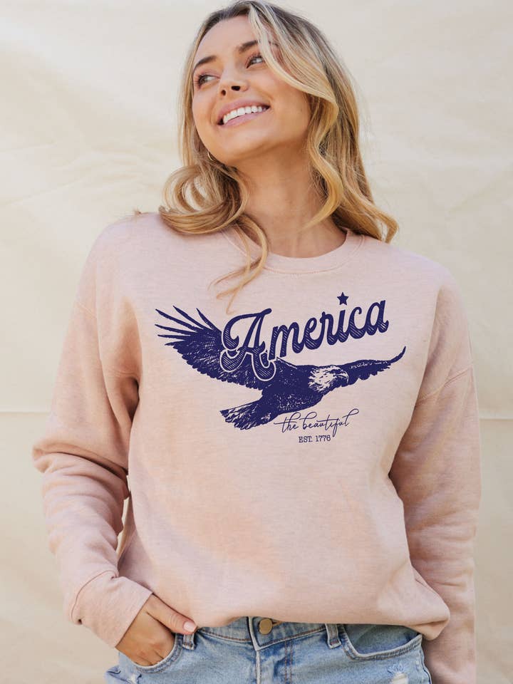 Felpa grafica AMERICA THE BEAUTIFUL per la vendita all'ingrosso da parte di OAT COLLECTIVE