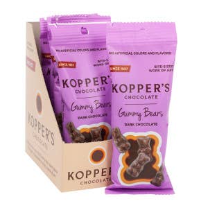 L&F Universal Goods – Großhandel Süßigkeiten mit Schokoglasur – Kopper's Dunkle Schokoladen-Gummibärchen 6/2OZ0