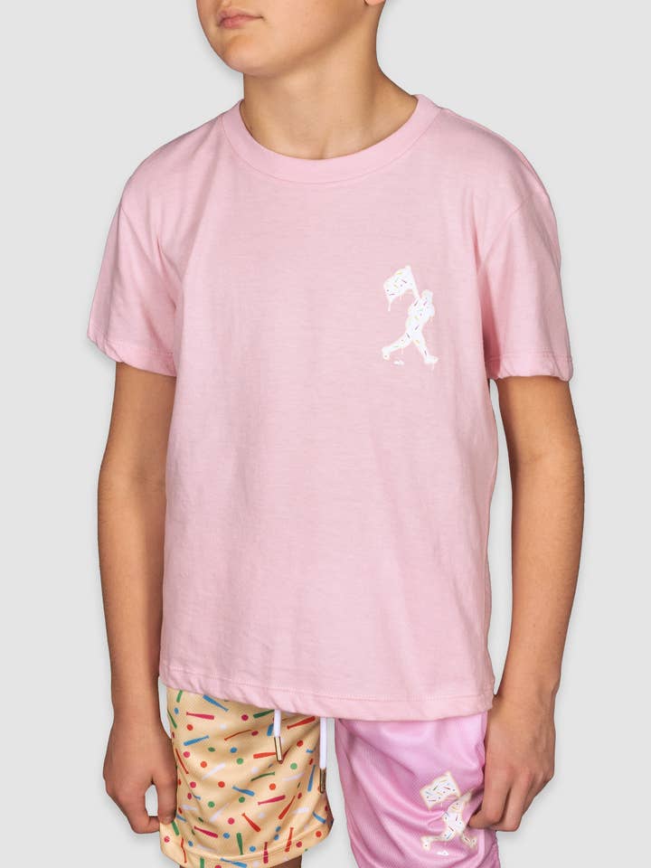 Baseballism - Wholesale Screen Printed T-Shirt - Kids - Batter Up Bakery Confetti Cupcake Youth T-Shirt