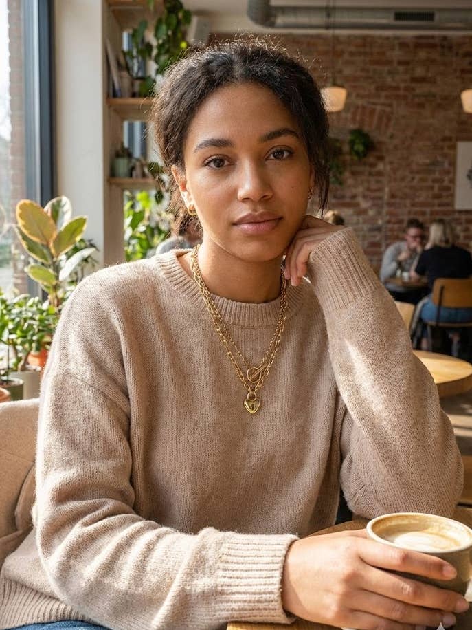 Dual Fusion Link Necklace With Heart Lock Pendant for wholesale by Oceanic Jewellers - Majique London