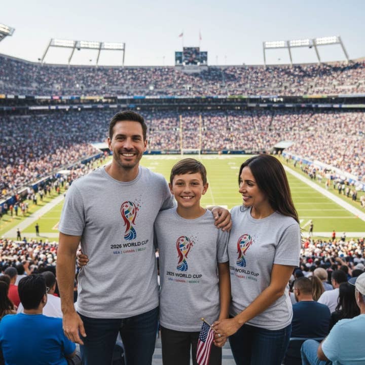 T-shirt Coupe du Monde 2026 - Équipement de supporter des nations hôtes USA Canada Mexique - T-shirt de supporter de football Coupe du Monde 2026 pour la vente par DONNA SHIRTS