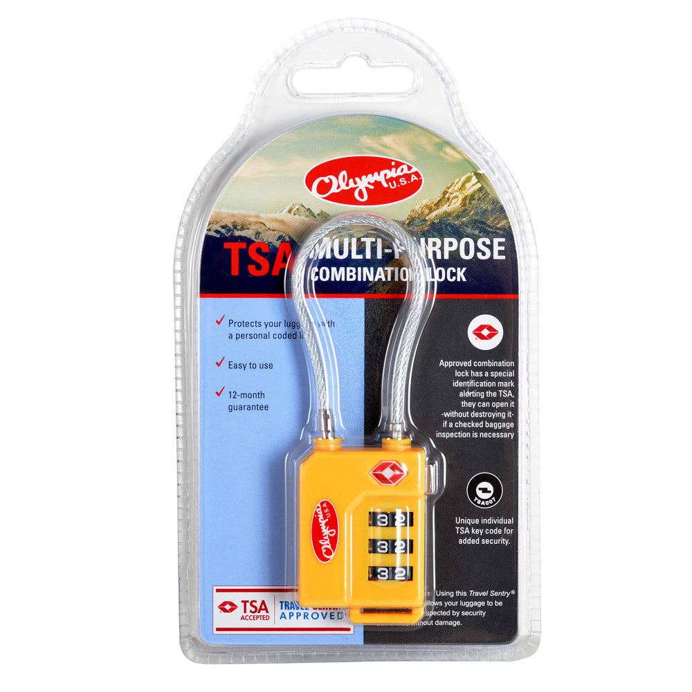 Olympia USA - Wholesale Luggage Lock - TSA Cable Combination Lock7
