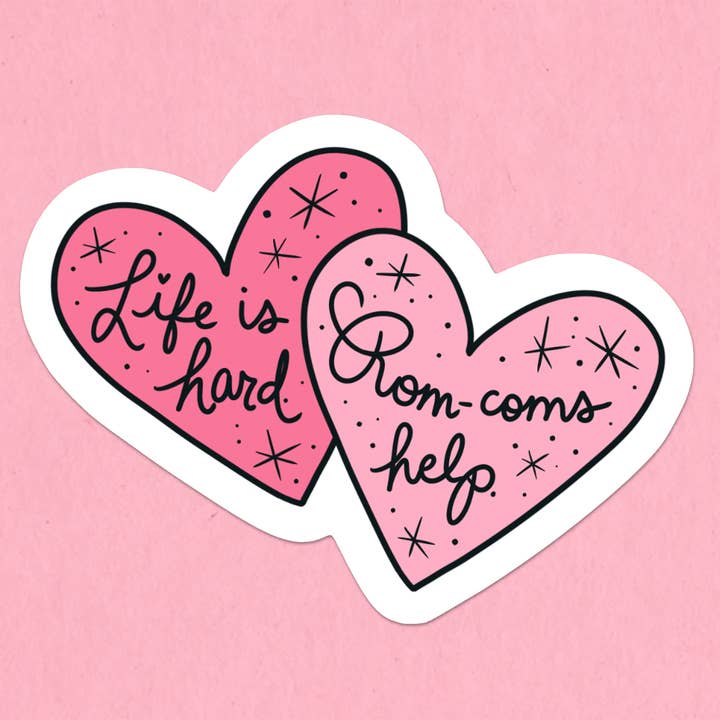 Livet är svårt. ROM-coms hjälp. klistermärke för wholesale av Kate Gabrielle
