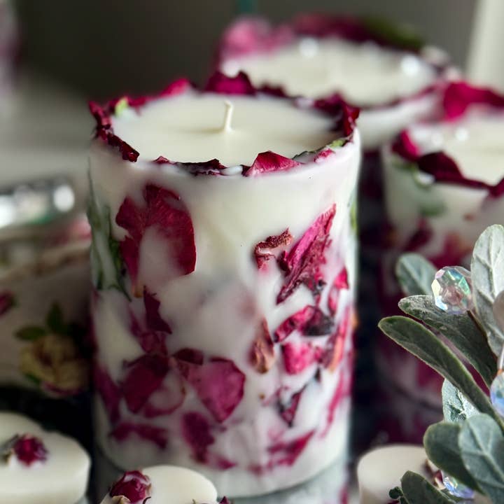 VR.candle - Wholesale Pillar Candle - Rose Petal Candle: Valentine's and Mother's day gifts2