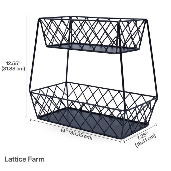 Fitz and Floyd® Mikasa® Pfaltzgraff® - Wholesale Basket - Mikasa Grmt Bscs Lattice Farm 2Tier Basket Open Stock3