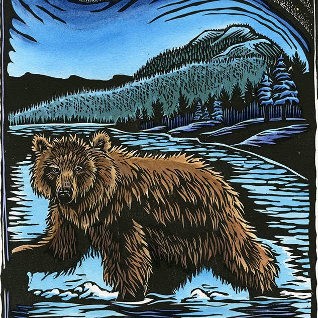 Claire Emery Art - Wholesale Calendar - 2026 Vitality Woodcut Calendar (6"x12") 3
